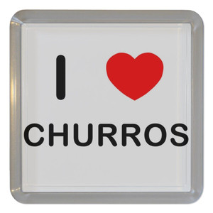 I Love Churros - Plastic Tea Coaster / Beer Mat