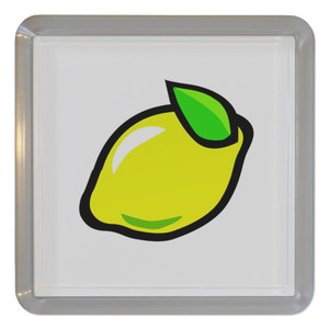 Fruit Machine Lemon - Plastic Tea Coaster / Beer Mat