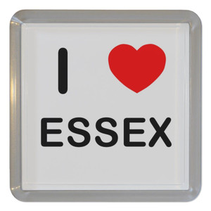 I Love Essex - Plastic Tea Coaster / Beer Mat