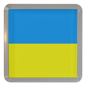 Ukraine Flag - Plastic Tea Coaster / Beer Mat Ukraine Flag - Plastic Tea Coaster / Beer Mat