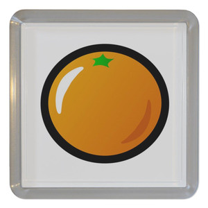 Fruit Machine Orange - Plastic Tea Coaster / Beer Mat
