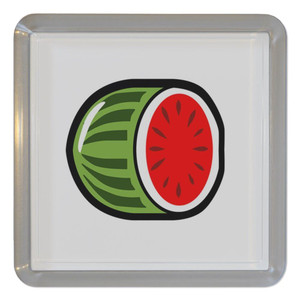Fruit Machine Melon - Plastic Tea Coaster / Beer Mat