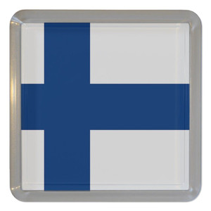 Finland Flag - Plastic Tea Coaster / Beer Mat
