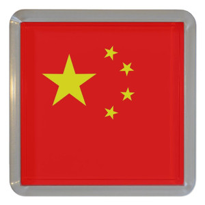 China Flag - Plastic Tea Coaster / Beer Mat