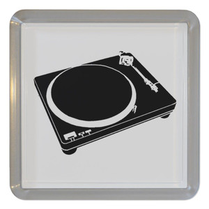 DJ Decks - Plastic Tea Coaster / Beer Mat