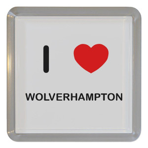 I Love Wolverhampton - Plastic Tea Coaster / Beer Mat