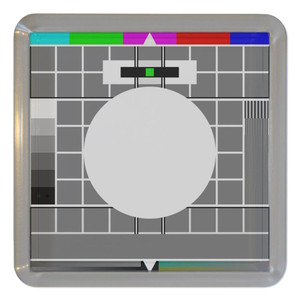 TV Test Card - Plastic Tea Coaster / Beer Mat