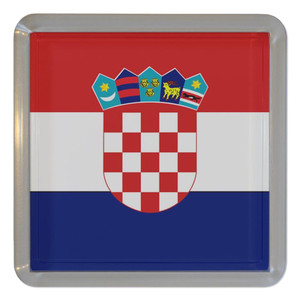 Croatia Flag - Plastic Tea Coaster / Beer Mat