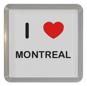 I Love Montreal - Plastic Tea Coaster / Beer Mat