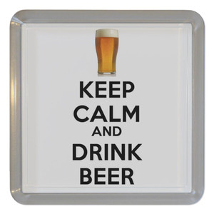 Keep Calm and Drink Beer - Plastic Tea Coaster / Beer Mat Keep Calm and Drink Beer - Plastic Tea Coaster / Beer Mat