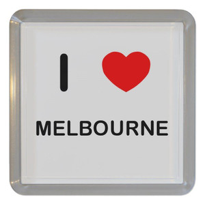 I Love Melbourne - Plastic Tea Coaster / Beer Mat