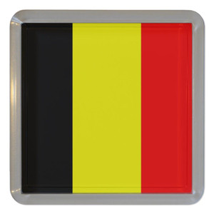 Belgium Flag - Plastic Tea Coaster / Beer Mat