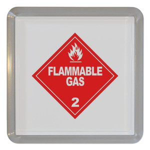 Flammable Gas - Plastic Tea Coaster / Beer Mat
