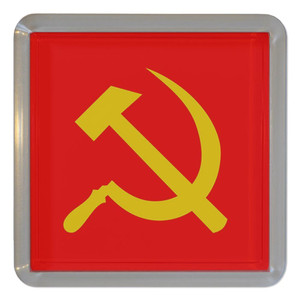 Soviet Union Flag - Plastic Tea Coaster / Beer Mat