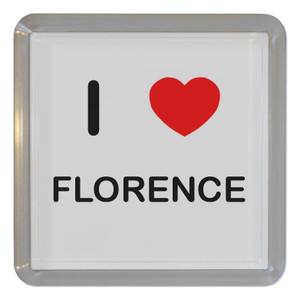 I Love Florence - Plastic Tea Coaster / Beer Mat