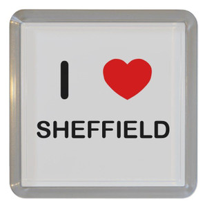 I Love Sheffield - Plastic Tea Coaster / Beer Mat I Love Sheffield - Plastic Tea Coaster / Beer Mat