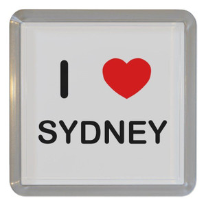 I Love Sydney - Plastic Tea Coaster / Beer Mat