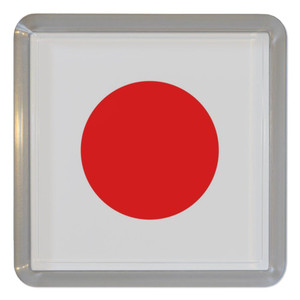 Japan Flag - Plastic Tea Coaster / Beer Mat