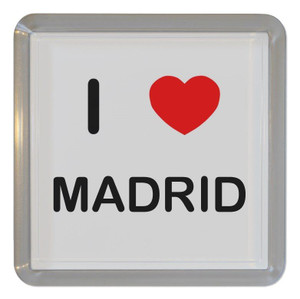 I Love Madrid - Plastic Tea Coaster / Beer Mat