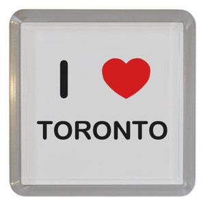 I Love Toronto - Plastic Tea Coaster / Beer Mat