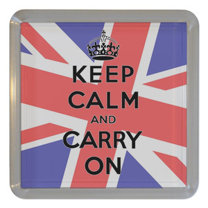UK Keep Calm and Carry On - Plastic Tea Coaster / Beer Mat UK Keep Calm and Carry On - Plastic Tea Coaster / Beer Mat