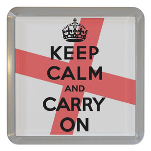 England Keep Calm and Carry On - Plastic Tea Coaster / Beer Mat England Keep Calm and Carry On - Plastic Tea Coaster / Beer Mat