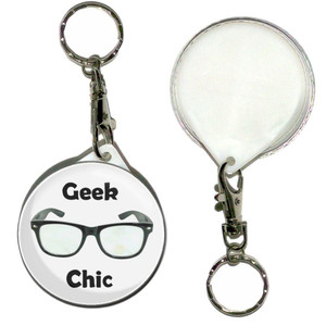 Geek Chic - 55mm Button Badge Key Ring Geek Chic - 55mm Button Badge Key Ring