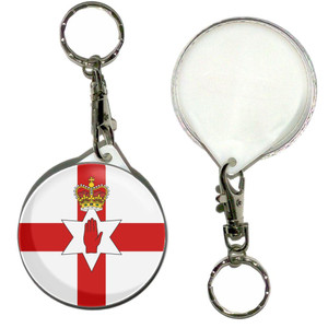 Northern Ireland Flag - 55mm Button Badge Key Ring Northern Ireland Flag - 55mm Button Badge Key Ring