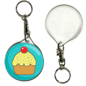 Cupcake - 55mm Button Badge Key Ring Cupcake - 55mm Button Badge Key Ring