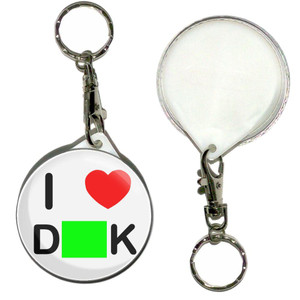 I Love Dick - 55mm Button Badge Key Ring I Love Dick - 55mm Button Badge Key Ring