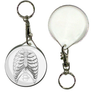 Ribcage - 55mm Button Badge Key Ring Ribcage - 55mm Button Badge Key Ring