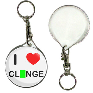 I Love Clunge - 55mm Button Badge Key Ring I Love Clunge - 55mm Button Badge Key Ring