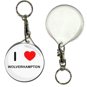 I Love Wolverhampton - 55mm Button Badge Key Ring