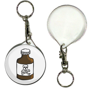 Poison Bottle - 55mm Button Badge Key Ring Poison Bottle - 55mm Button Badge Key Ring