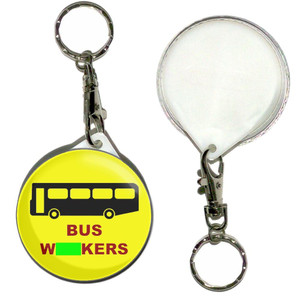 Bus Wankers - 55mm Button Badge Key Ring Bus Wankers - 55mm Button Badge Key Ring