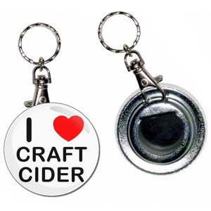 I love Craft Cider - 55mm Button Badge Bottle Opener I love Craft Cider - 55mm Button Badge Bottle Opener
