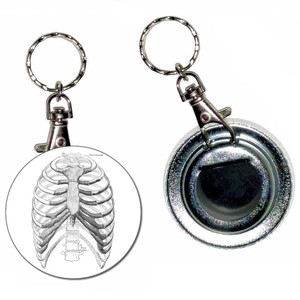 Ribcage - 55mm Button Badge Bottle Opener Ribcage - 55mm Button Badge Bottle Opener