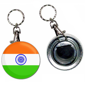 India Flag - 55mm Button Badge Bottle Opener India Flag - 55mm Button Badge Bottle Opener