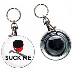 Suck Me - 55mm Button Badge Bottle Opener Suck Me - 55mm Button Badge Bottle Opener