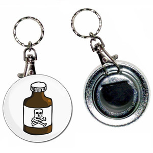 Poison Bottle - 55mm Button Badge Bottle Opener Poison Bottle - 55mm Button Badge Bottle Opener