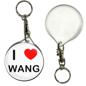 I Love Wang - 55mm Button Badge Key Ring