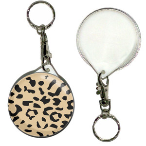 Leopard Print - 55mm Button Badge Key Ring Leopard Print - 55mm Button Badge Key Ring