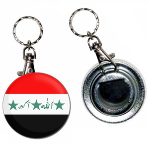 Iraq Flag - 55mm Button Badge Bottle Opener Iraq Flag - 55mm Button Badge Bottle Opener