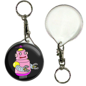 Black Girl Robot - 55mm Button Badge Key Ring
