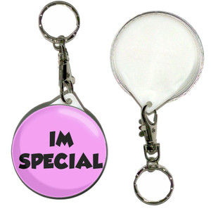 Im Special - 55mm Button Badge Key Ring Im Special - 55mm Button Badge Key Ring