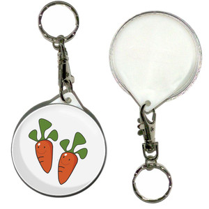 Carrots - 55mm Button Badge Key Ring Carrots - 55mm Button Badge Key Ring