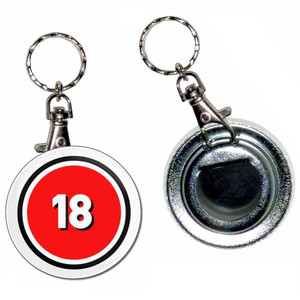 18 Certificate - 55mm Button Badge Bottle Opener 18 Certificate - 55mm Button Badge Bottle Opener