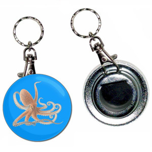 Octopus - 55mm Button Badge Bottle Opener