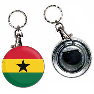 Ghana Flag - 55mm Button Badge Bottle Opener Ghana Flag - 55mm Button Badge Bottle Opener