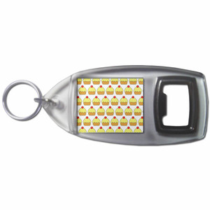 Cupcake Pattern - Plastic Key Ring Bottle Opener Cupcake Pattern - Plastic Key Ring Bottle Opener